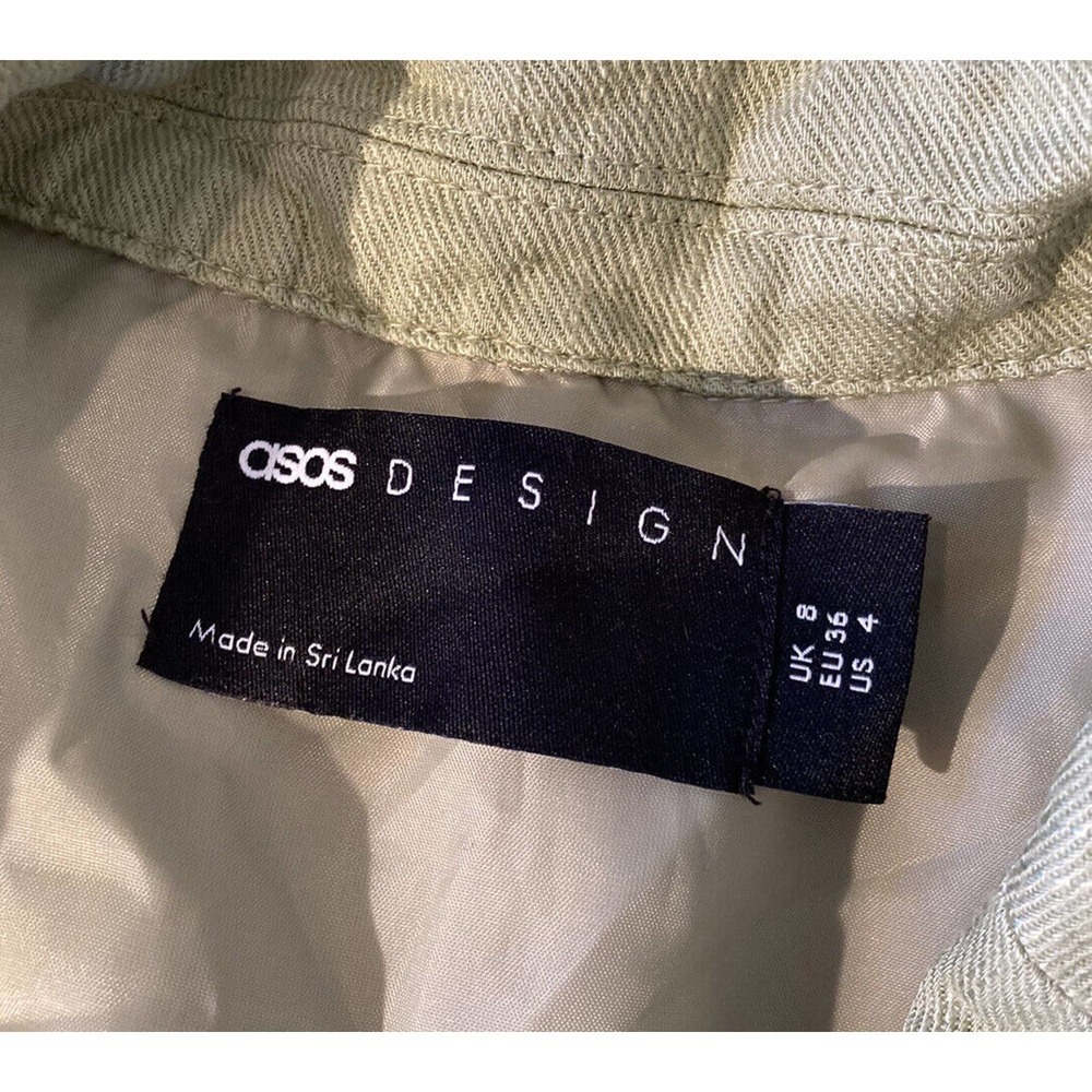 New Asos Design Button Front Linen Blazer Jacket … - image 3